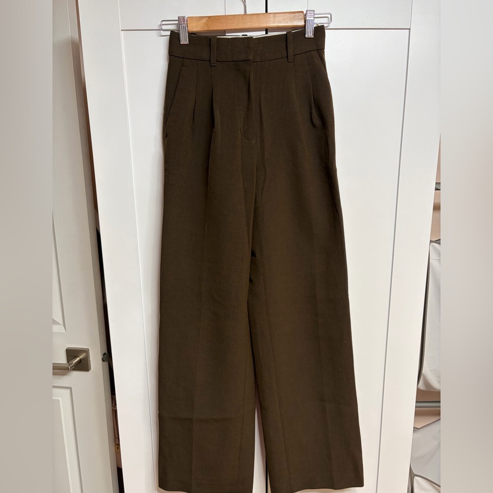 Aritzia Wilfred effortless pant Heather rich cocoa - Picture 1 of 3